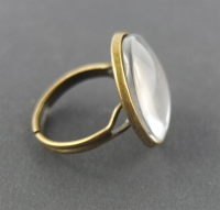 Ring  mit Cabochon - bronze
