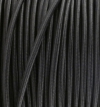 Textilkabel schwarz, 2-adrig rund, 2x0,75